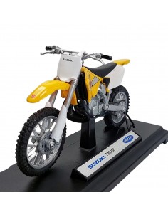 Moto Suzuki RM250 Amarilla escala 1:18