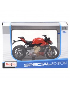 Ducati super naked v4s roja -Motos a escala 1:18 2