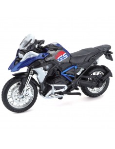 BMW R1250 Gs 2017 azul con gris - Moto a escala 1:18 - 10 cm