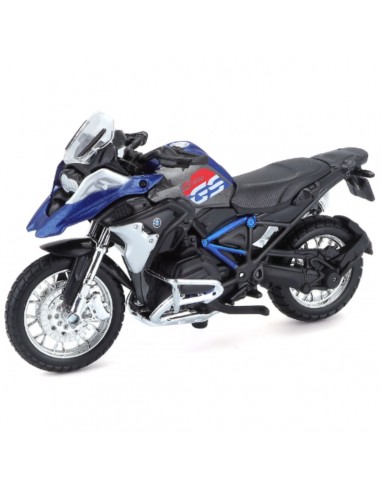BMW R1250 Gs 2017 azul con gris - Moto a escala 1:18 - 10 cm