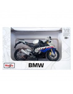 BMW S1000 RR   2015 blanco con azul - Escala 1:12 Tienda de motos de colección 2
