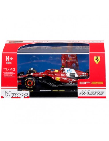 SF 25 F1 ferrari Lewis hamilton 1:43 burago F1 team  acrilico- Escala 1:43