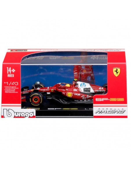 SF 25 F1 ferrari Lewis hamilton 1:43 burago F1 team  acrilico- Escala 1:43