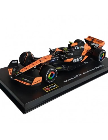 Mclaren MCL38 F1 n4 lando norris miami grand prix 2024 1:43 burago F1 team  acrilico- Escala 1:43