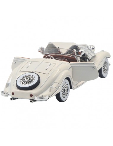 Mercedes-Benz 500K Roadster 1934 blanco  - Escala 1:24- Artículos de colección