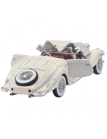 Mercedes-Benz 500K Roadster 1934 blanco  - Escala 1:24- Artículos de colección