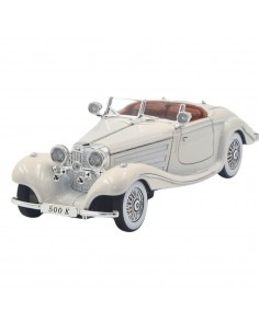 Mercedes-Benz 500K Roadster 1934 blanco  - Escala 1:24- Artículos de colección