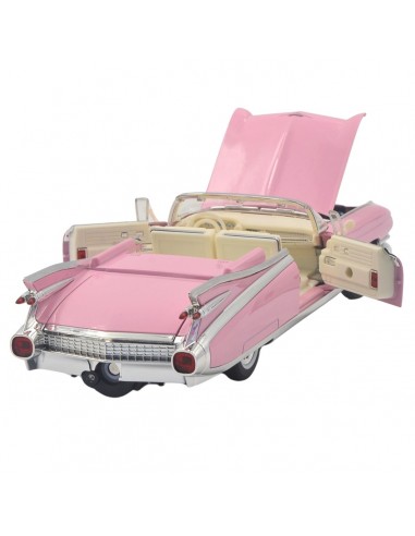 Cadillac Eldorado Biarritz de 1959 rosado - Emite humo-  Escala: 1:24- Carros de colección
