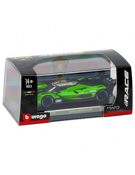 Lamborghini SC63 verde Burago - Escala 1:43- Artículos de colección