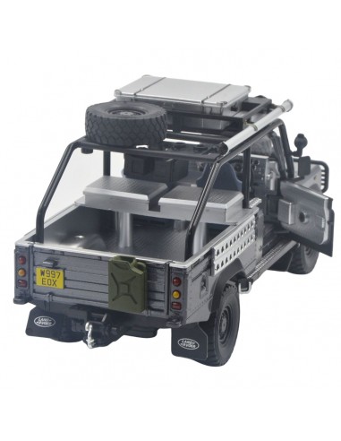 Land Rover Defender 110 pickup todoterreno gris - Escala 1:24