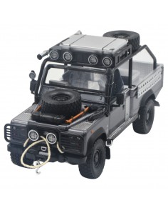 Land Rover Defender 110 pickup todoterreno gris - Escala 1:24