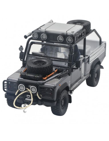 Land Rover Defender 110 pickup todoterreno gris - Escala 1:24