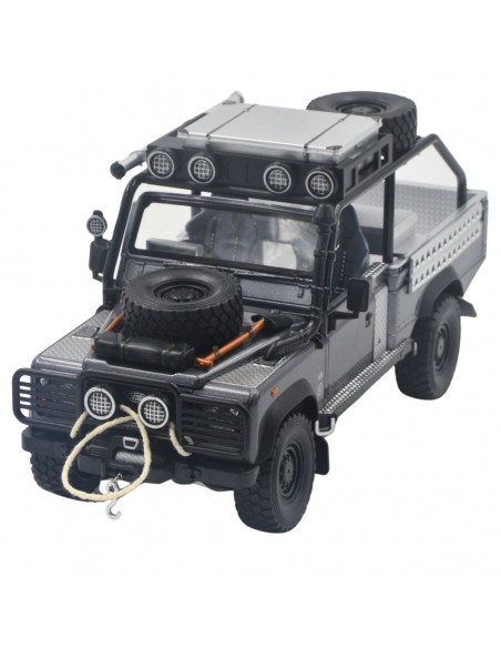 Land Rover Defender 110 pickup todoterreno gris - Escala 1:24