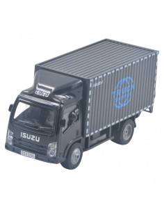 Camión ISUZU tipo furgón negro a escala