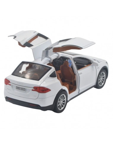 Tesla Model X Escala 1: 24 blanco -  Carro De Colección A Escala-  Carro De Colección A Escala Carro De Colección A Escala Carro