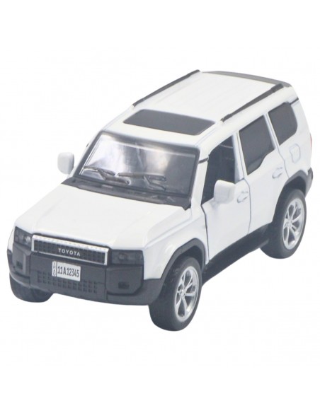 Toyota land cruiser  nueva prado blanca -  Escala: 1:36- Carros de colección