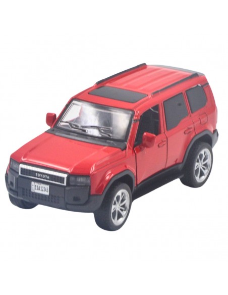 Toyota land cruiser  nueva prado rojo -  Escala: 1:36- Carros de colección