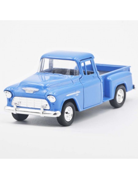 Chevy Stepside pick up 1955 azul - Escala 1:32 - Carros a escala