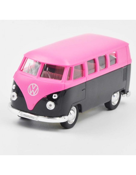 Volkswagen Volkswagen Combi neon 1963 Ne.rosa - Escala 1:32 - Artículos de colección