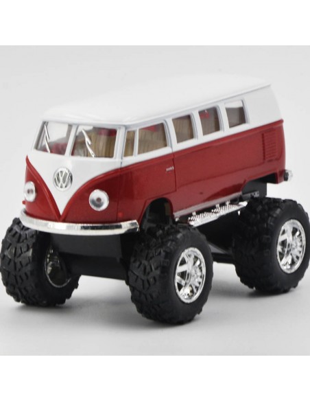 Volkswagen combi Monster Rojo Escala 1:36 - Artículos de colección