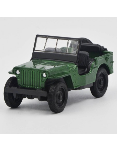 Jeep Willys 1941 verde/negro - Escala 1:38 - Carros de colección
