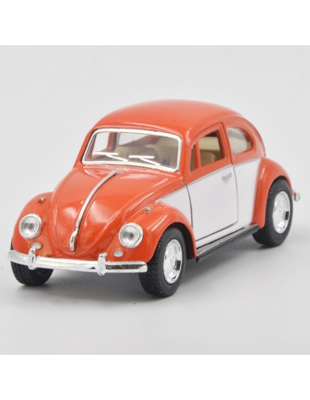 Volkswagen Bettle naranja blanco Escala 1:32- Artículos de colección