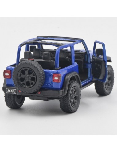 Jeep Wrangler descapotado azul Escala 1:34 - Carros de colección