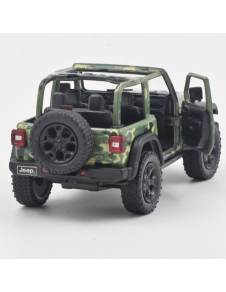 Jeep Wrangler camuflado descapotado verde Escala 1:34- Carros de colección