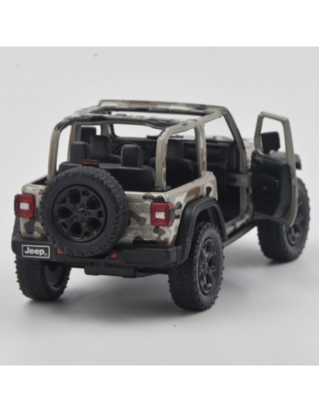 Jeep Wrangler camuflado descapotado beige Escala 1:34- Carros de colección