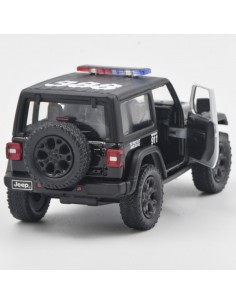 Jeep Wrangler police negro Escala 1:34- Carros de colección 2
