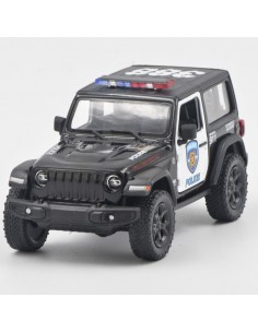 Jeep Wrangler police negro Escala 1:34- Carros de colección