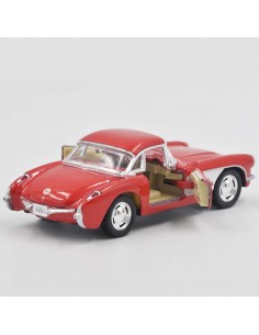 Chevrolet Corvette 1957 Rojo con blanco - Escala 1:34 2