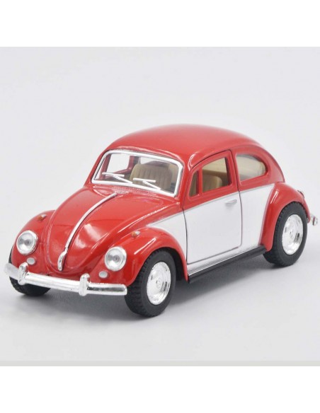 Volkswagen Bettle rojo blanco Escala 1:32- Artículos de colección