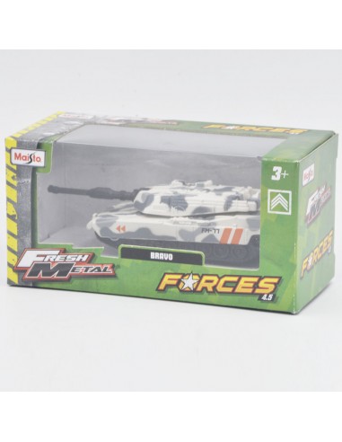 Bravo tanque militar a escala - Blanco gris- Tienda de artículos de colección