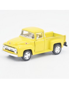 ford f100 pickup 1956 amarillo - Escala 1:38  - Carros de colección