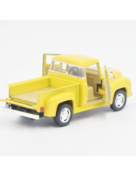 ford f100 pickup 1956 amarillo - Escala 1:38  - Carros de colección