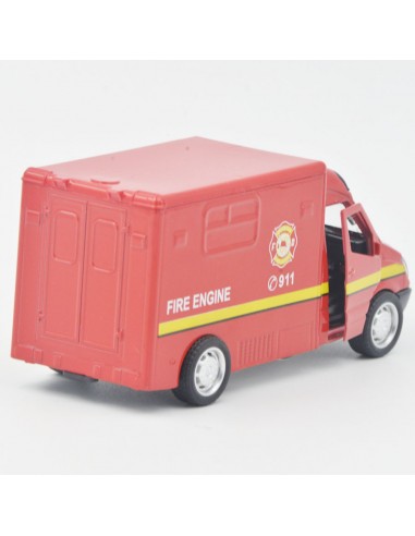 Van bomberos rojo - Auto a escala– Sin gasolina