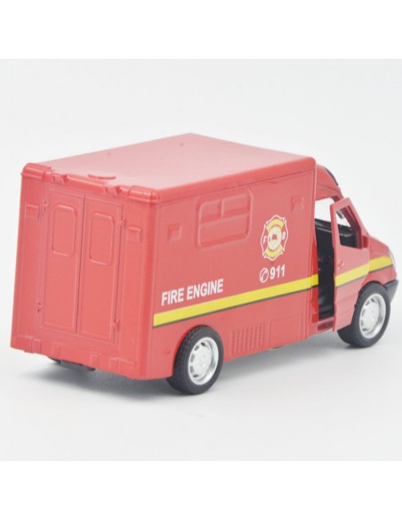 Van bomberos rojo - Auto a escala– Sin gasolina