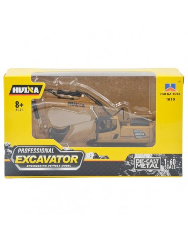 Retroexcavadora amarilla - Maquinaria a escala - Escala 1:60 - Maquinaria de colección