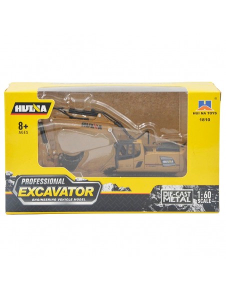 Retroexcavadora amarilla - Maquinaria a escala - Escala 1:60 - Maquinaria de colección
