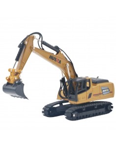 Retroexcavadora amarilla - Maquinaria a escala - Escala 1:60 - Maquinaria de colección