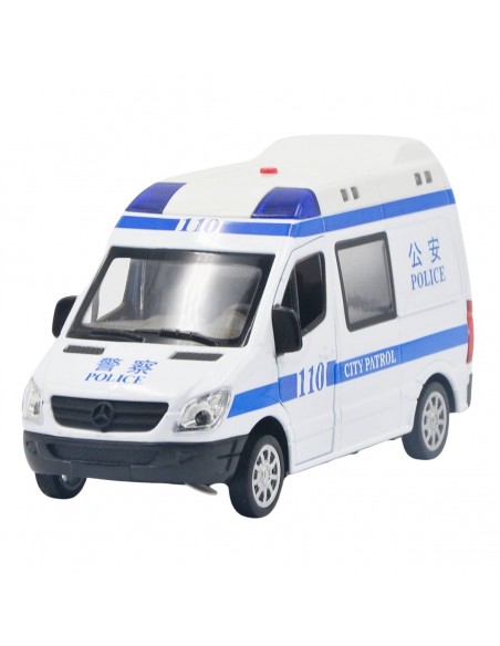 Mercedes sprinter ambulancia azul blanco Escala 1:24- Sin gasolina