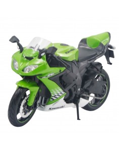 kawasaki ninja 2X-10R verde raya blanca -Motos a escala 1:12