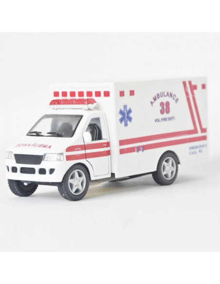 Ambulancia a escala Blanca - Autos a escala – Sin gasolina