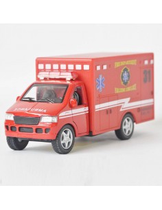 Ambulancia a escala roja Escala 1:38 Autos a escala – Sin gasolina