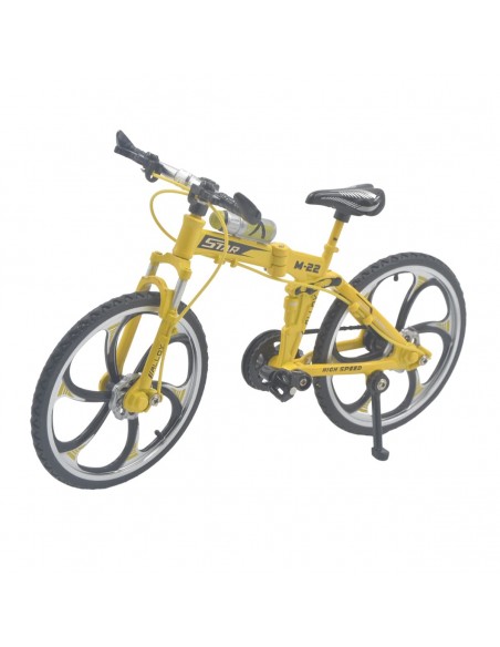 Bicicleta todoterreno amarilla a escala - Escala 1:10 - bicicletas de colección.