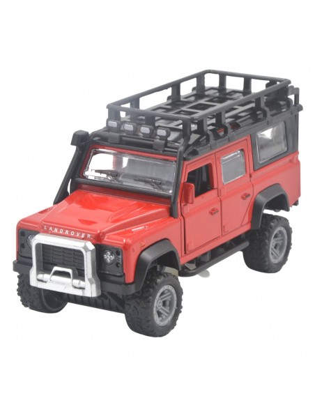 Land rover defender Rojo 4 puertas Escala 1:43- Carros de colección
