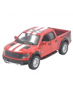 Ford Raptor 2014 F-150 azul con rayas - Escala 1:46- Escala 1:46