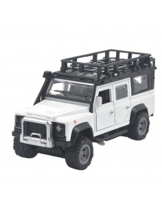Land rover defender blanca 4 puertas Escala 1:43- Carros de colección