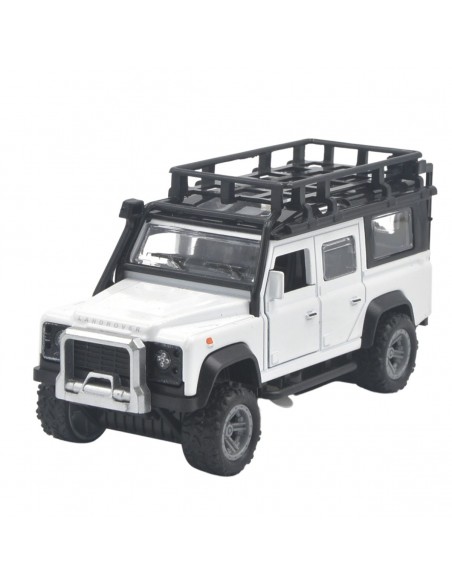 Land rover defender blanca 4 puertas Escala 1:43- Carros de colección